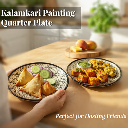 Quarter Serving Plate Set | Hand Painted