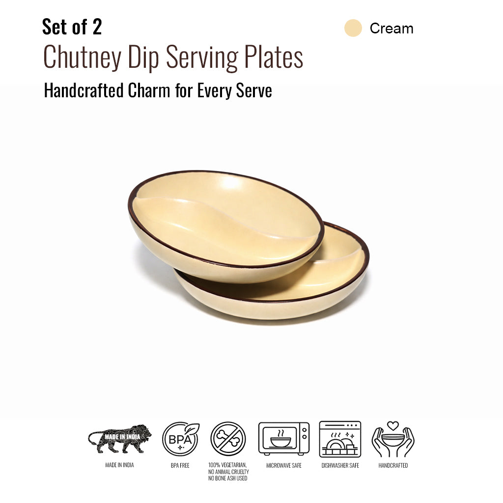 Chutney Serving Plates Set of 2 | 70 ml