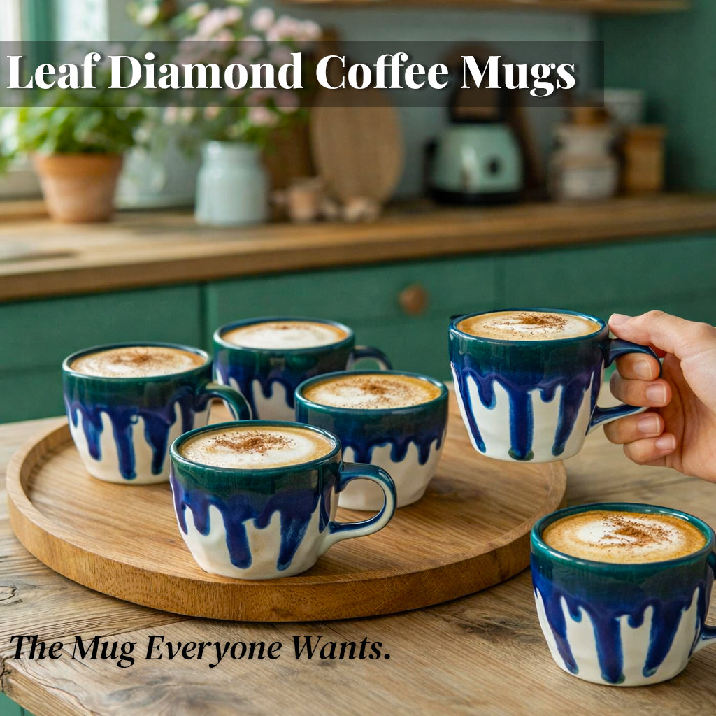 Coffee Mugs Set of 6 | Multicolour | 220ml