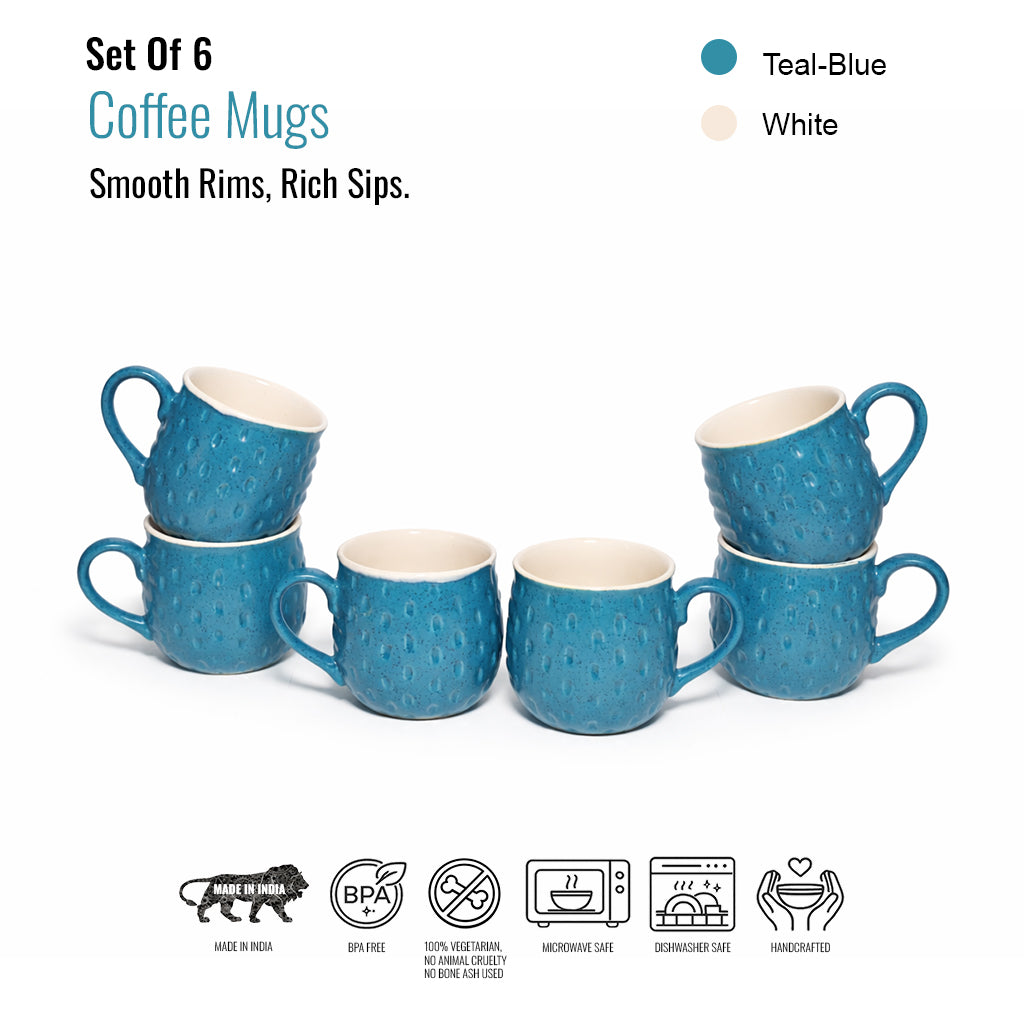 Coffee Mugs Set of 6 | 250 ml