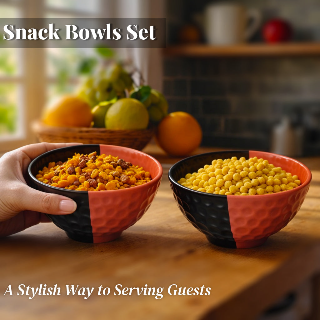 Snack Bowls Sets | Half-Half Colour tone | 350 ml