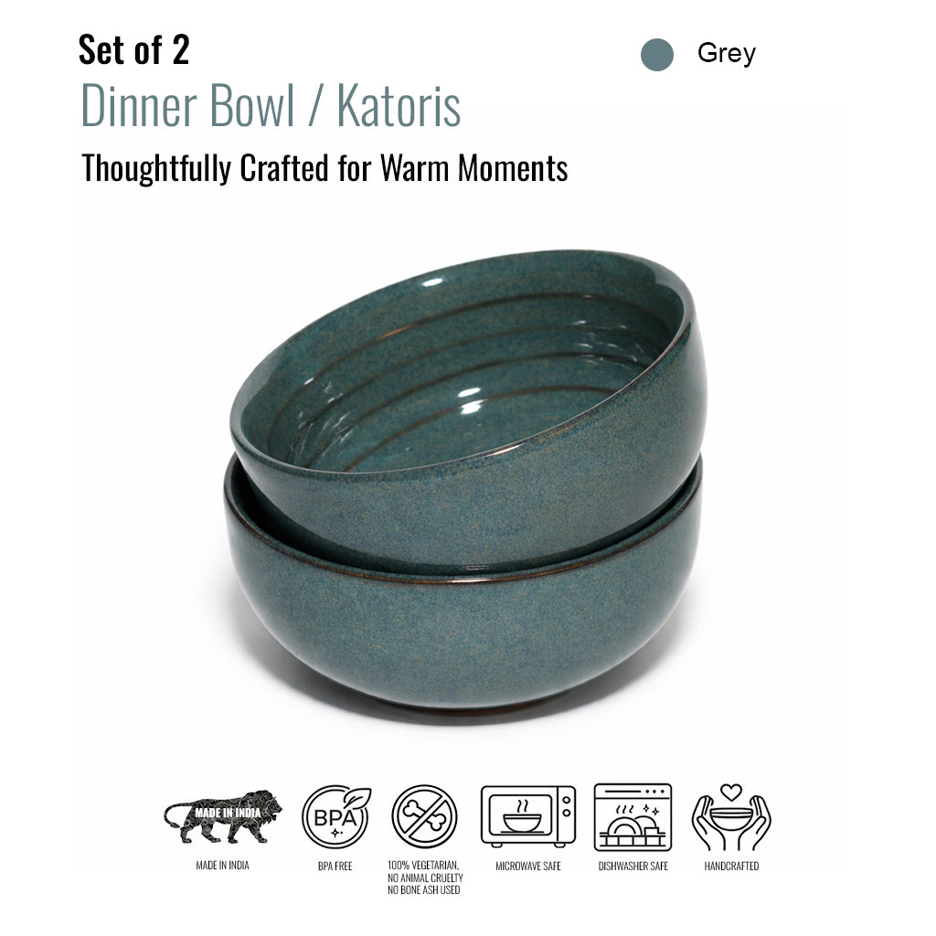 Dinner Bowls Set of 2 | 220 ml