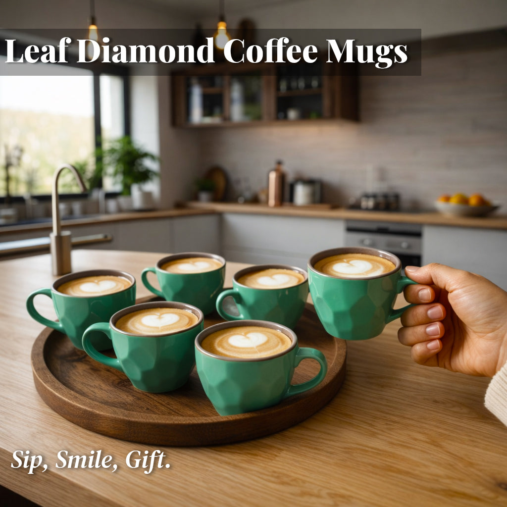 Coffee Mugs Set of 6 | Multicolour | 220ml