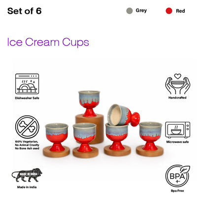Ice Cream Cups Set of 6 | 180 ml