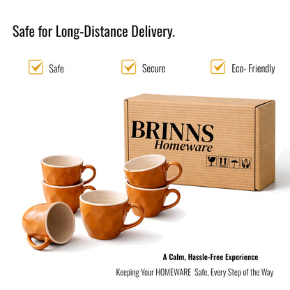 Coffee Mugs Set of 6 | Multicolour | 220ml