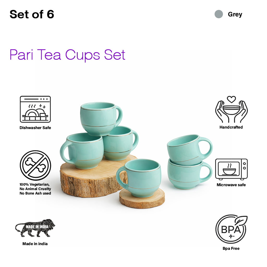 Tea Cups Set of 6 | 180 ml