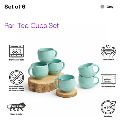 Tea Cups Set of 6 | 180 ml