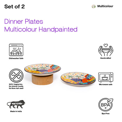 Dinner Serving Plate Set | Multicolour
