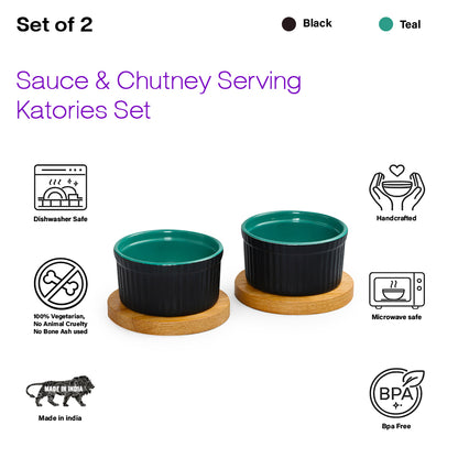 Chutney Katori/Bowls Set of 2 | 180ml