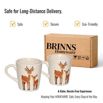 Coffee, Milk Mugs Set of 2 | Multicolor | 300 ml.