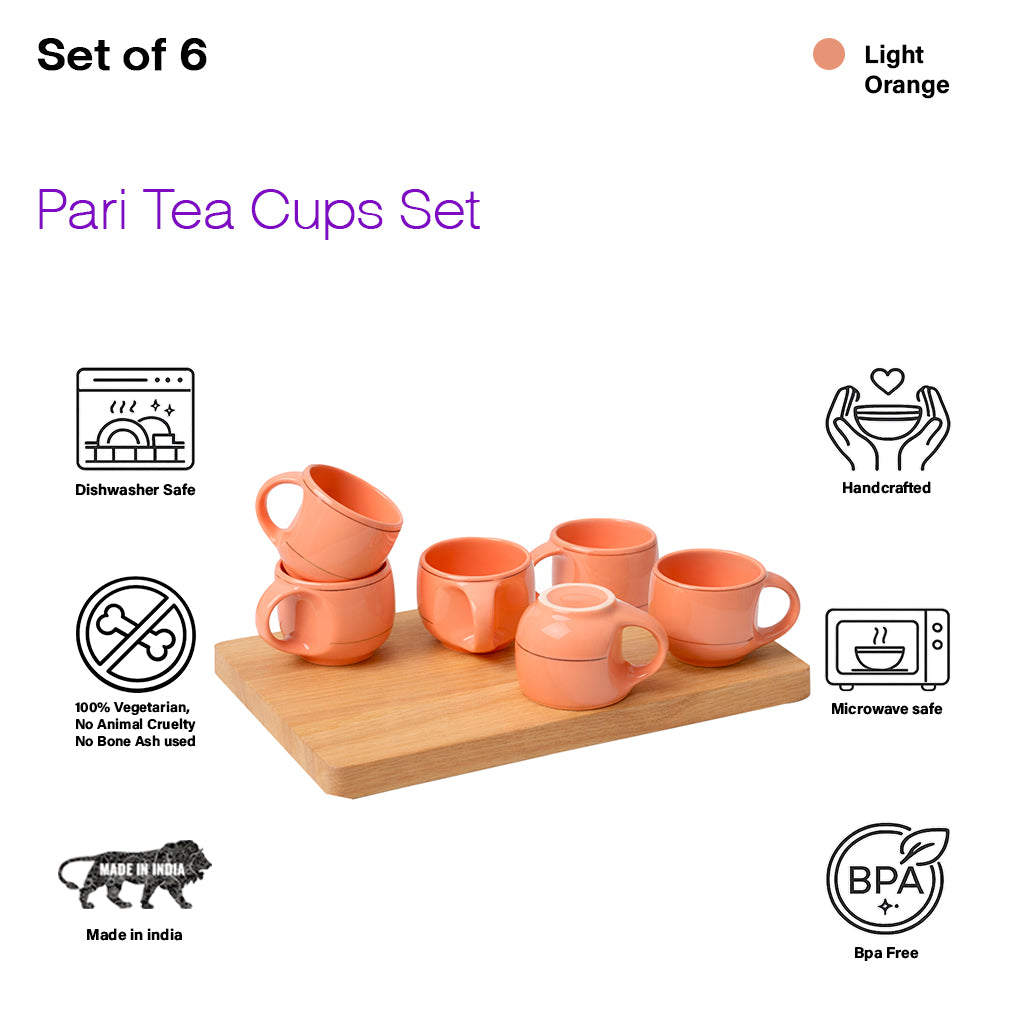 Tea Cups Set of 6 | 180 ml