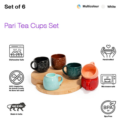 Tea Cups Set of 6 | 180 ml