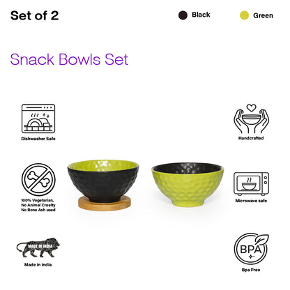 Snack Bowls Sets | Half-Half Colour tone | 350 ml