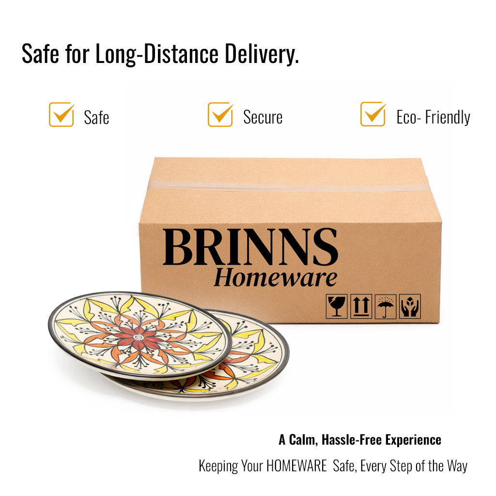 Quarter Serving Plate Set of 2 | Multicolour