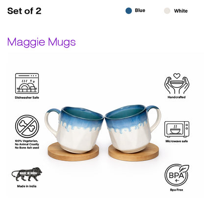 Maggie Mugs Set  of 2 |Dual Colour | 500 ml