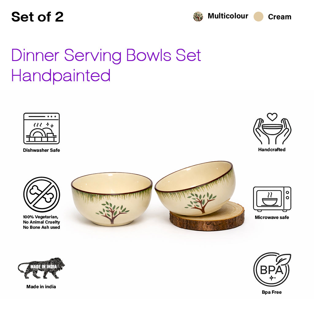 Dinner Serving Bowl Sets | Multicolour | 400ml