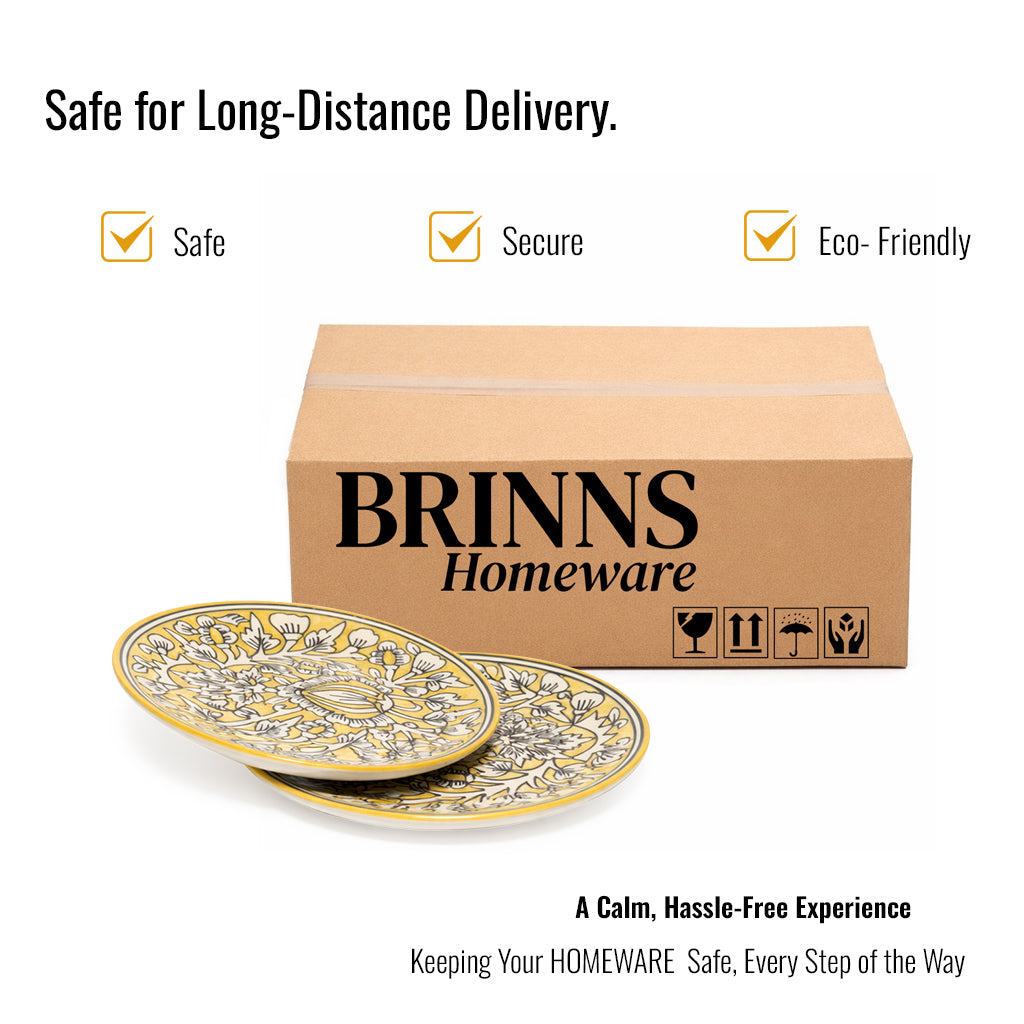 Quarter Serving Plate Set of 2 | Multicolour