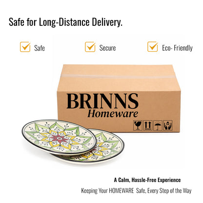 Quarter Serving Plate Set of 2 | Multicolour