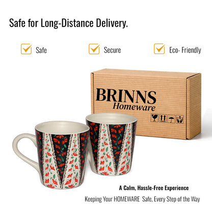 Coffee, Milk Mugs Set of 2 | Multicolor | 300 ml.