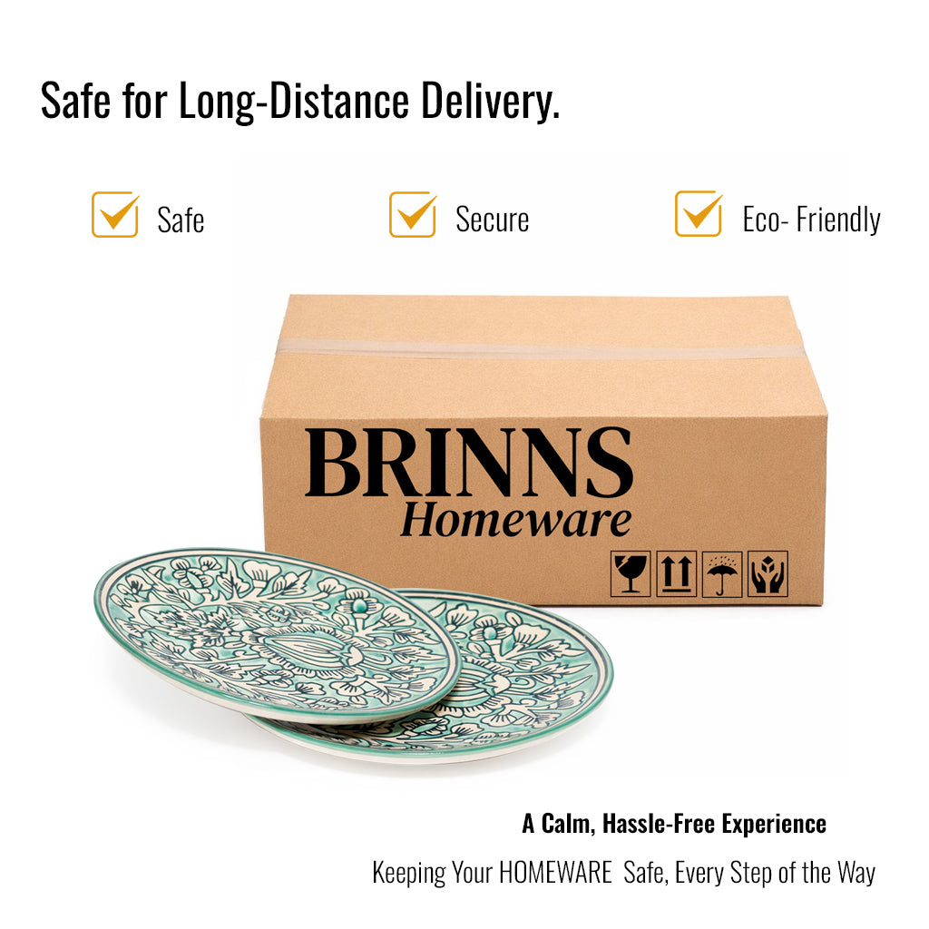 Quarter Serving Plate Set of 2 | Multicolour