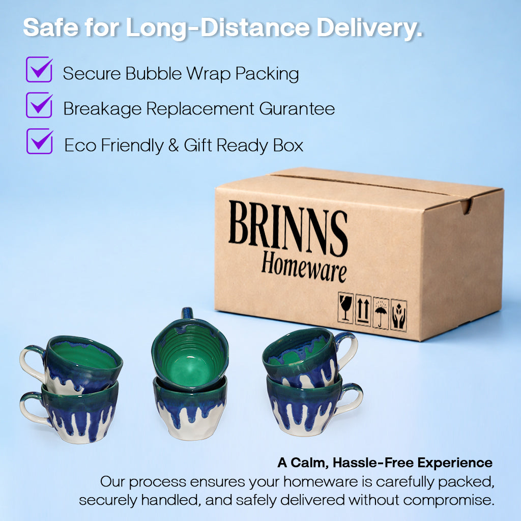 Coffee Mugs Set of 6 | Multicolour | 220ml