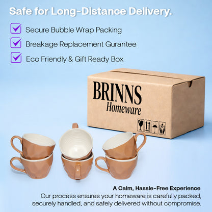 Coffee Mugs Set of 6 | Multicolour | 220ml