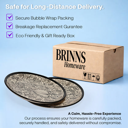 Quarter Serving Plate Set of 2