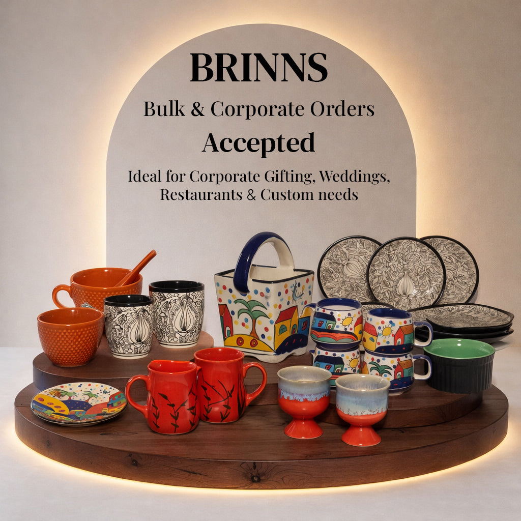 Quarter Serving Plate Set | Hand Painted