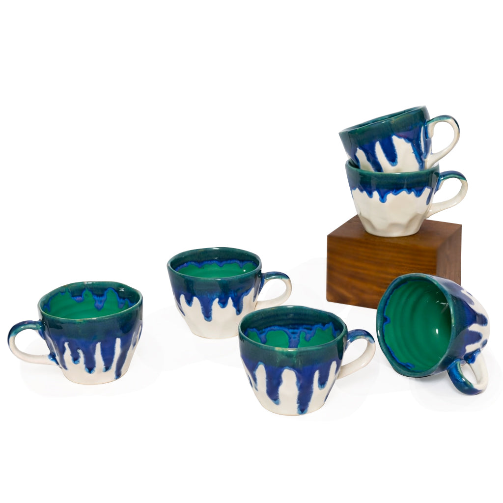 Coffee Mugs Set of 6 | Multicolour | 220ml