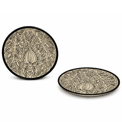 Quarter Serving Plate Set | Hand Painted