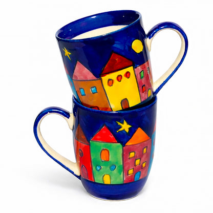 Coffee, Milk, Mugs Set | Multicolor Hand-Painting | 270 ml
