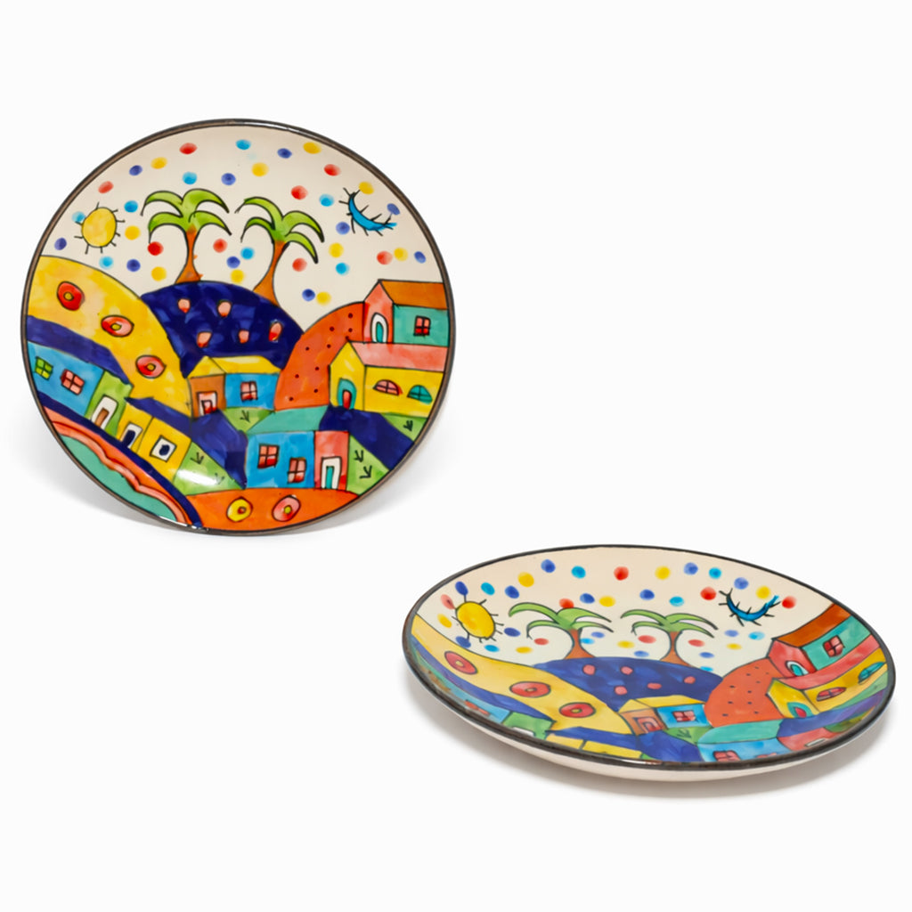 Quarter Serving Plate Set | Hand Painted