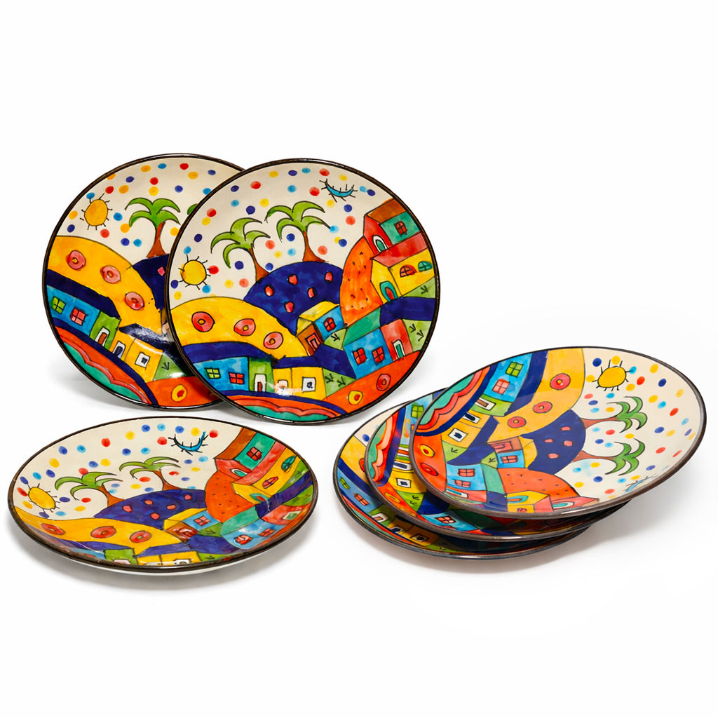 Quarter Serving Plate Set | Hand Painted