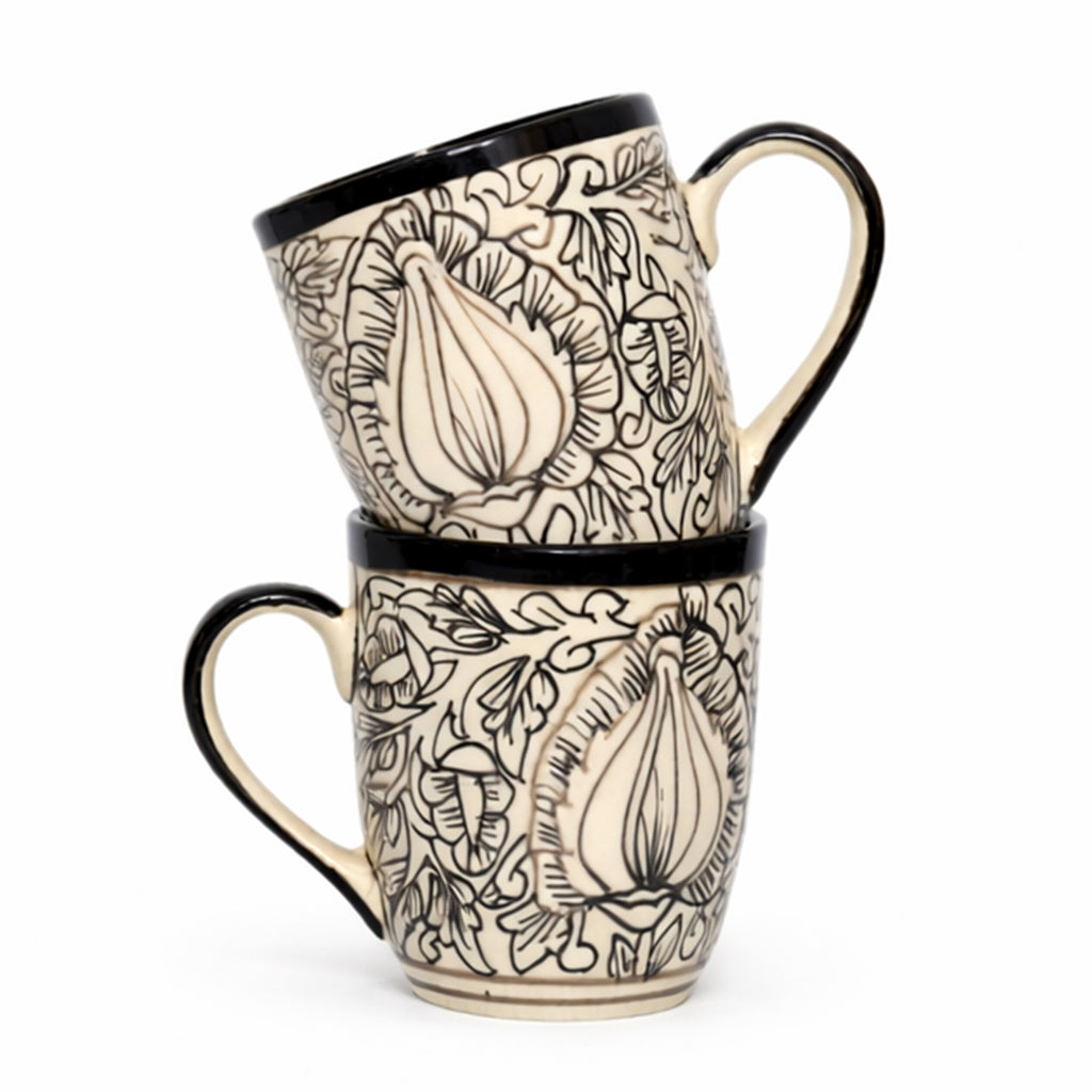 Coffee Mugs Set | Kalamkari Painting | 250 ml