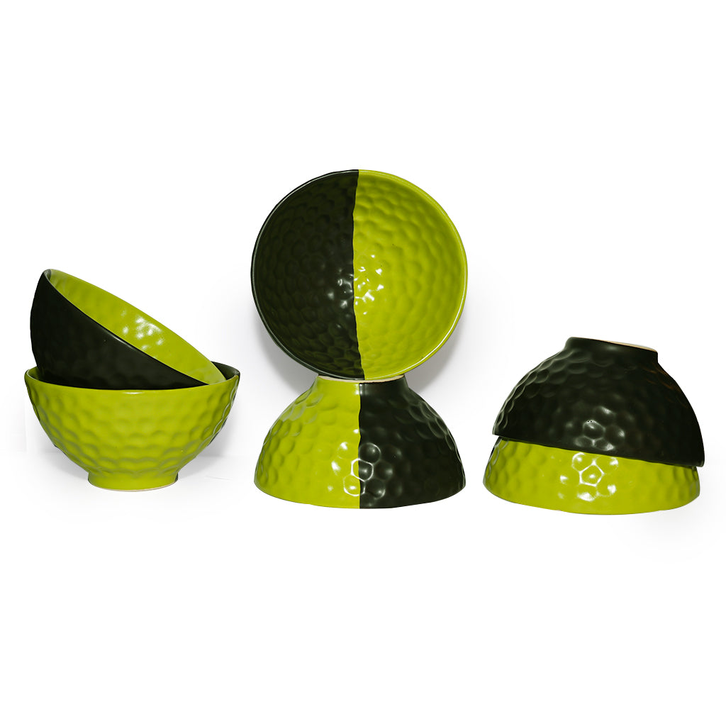 Snack Bowls Sets | Half-Half Colour tone | 350 ml