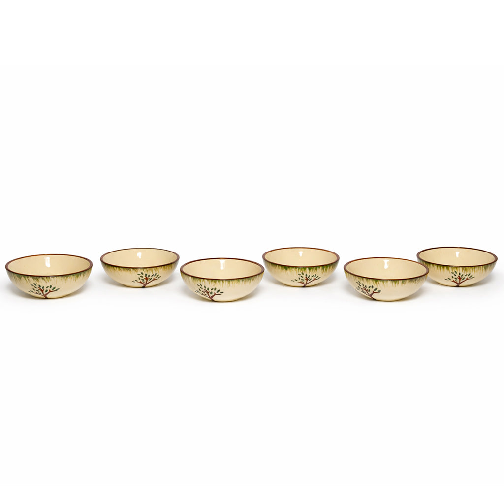 Tree Print Round Shape Dip Bowls