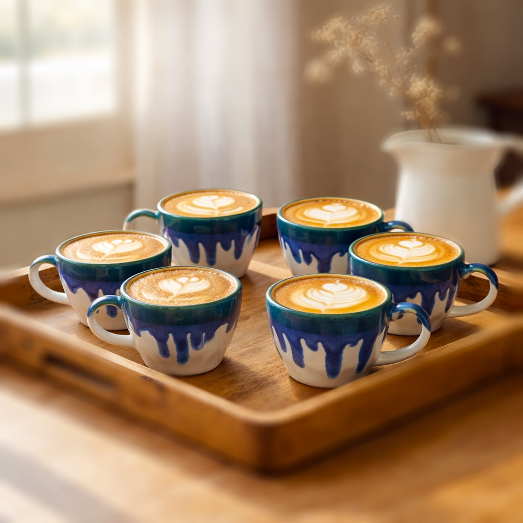 Coffee Mugs Set of 6 | Multicolour | 220ml