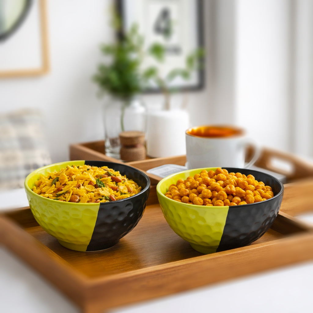 Snack Bowls Sets | Half-Half Colour tone | 350 ml