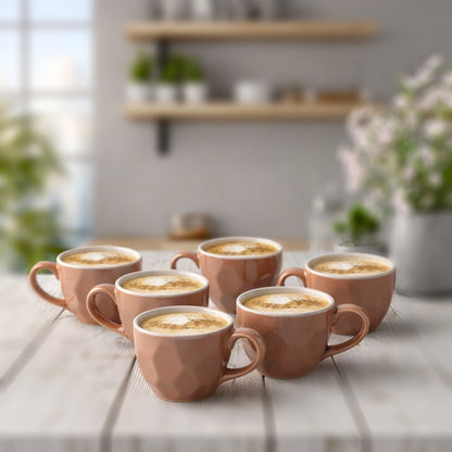 Coffee Mugs Set of 6 | Multicolour | 220ml