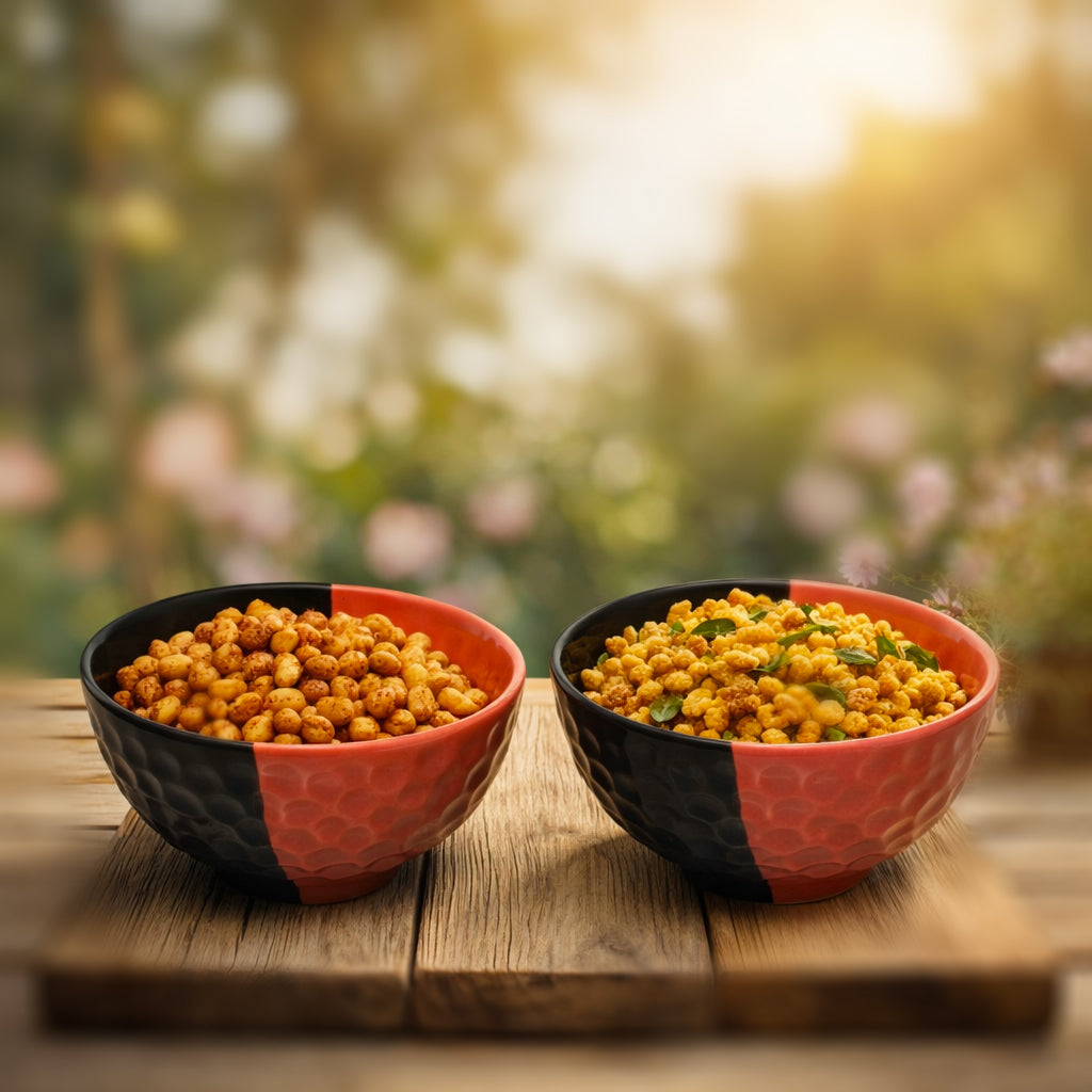 Snack Bowls Sets | Half-Half Colour tone | 350 ml