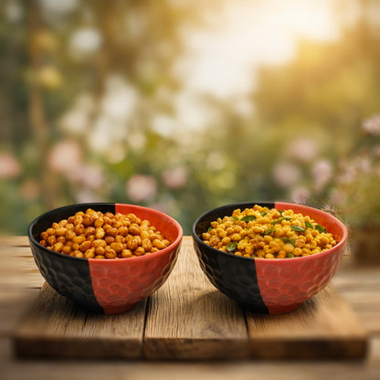 Snack Bowls Sets | Half-Half Colour tone | 350 ml