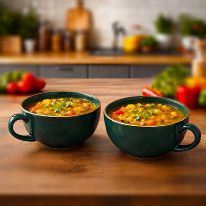 Soup Bowls with Handle Set |350 ml