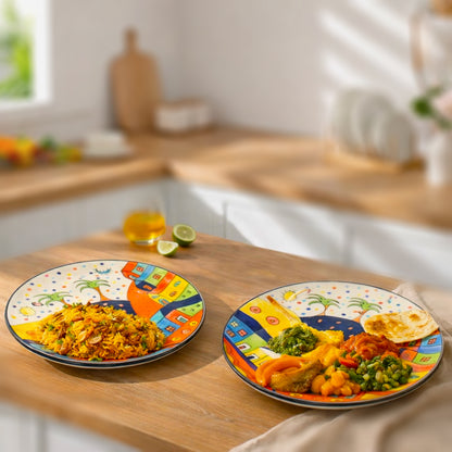 Dinner Serving Plate Set | Multicolour