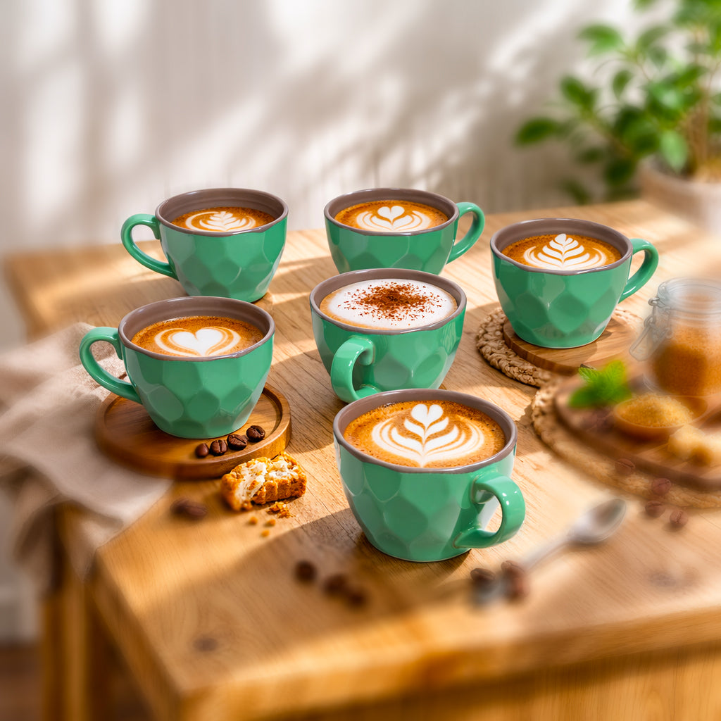 Coffee Mugs Set of 6 | Multicolour | 220ml