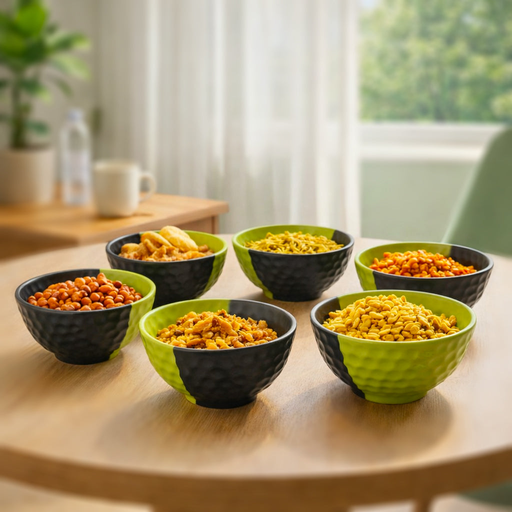 Snack Bowls Sets | Half-Half Colour tone | 350 ml