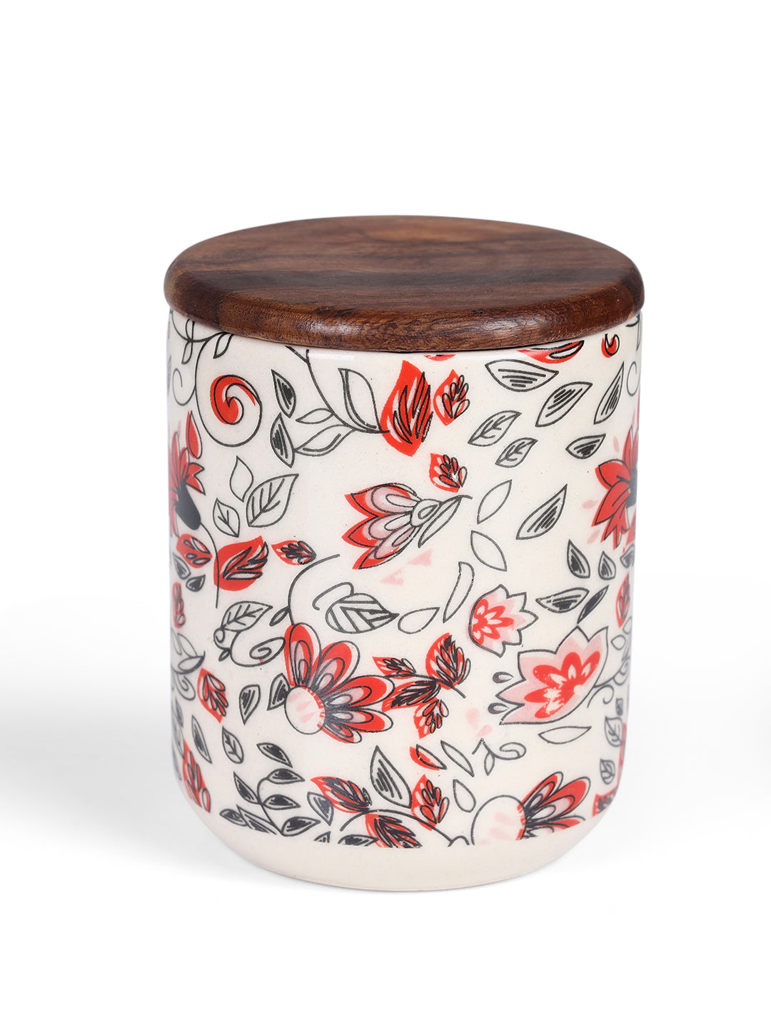 Small Jars with Wooden lid- Set of 2 with Metal Stand