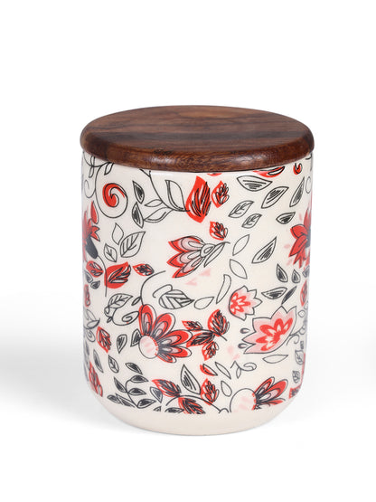 Small Jars with Wooden lid- Set of 2 with Metal Stand