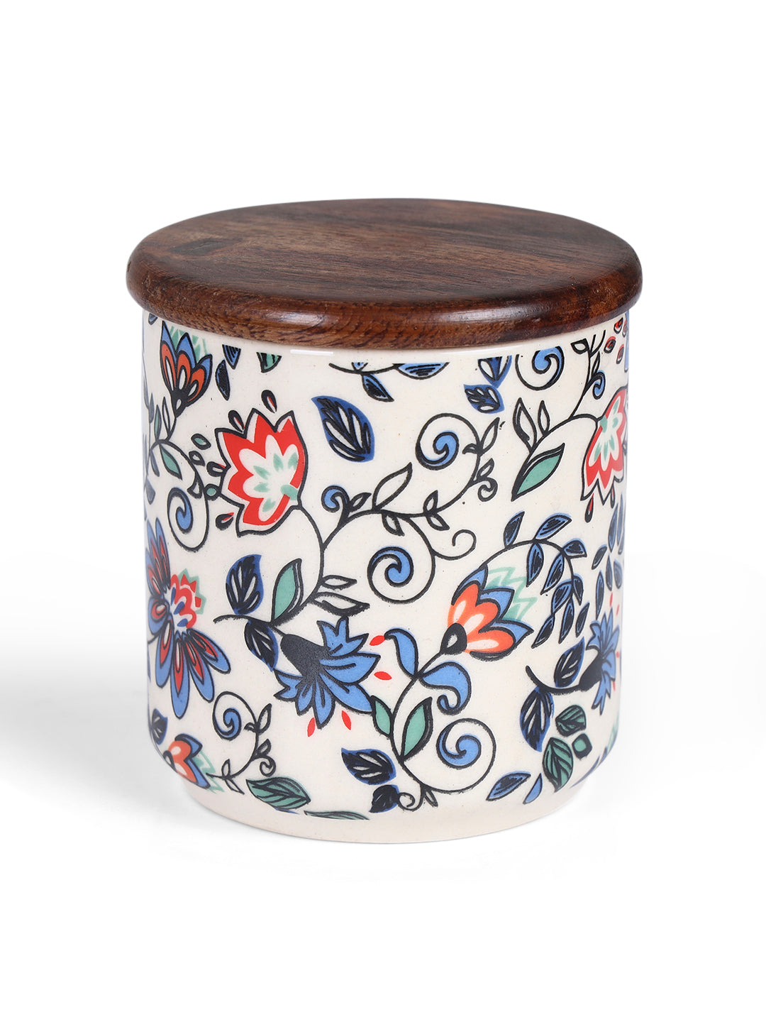Small Jars with Wooden lid- Set of 2 with Metal Stand