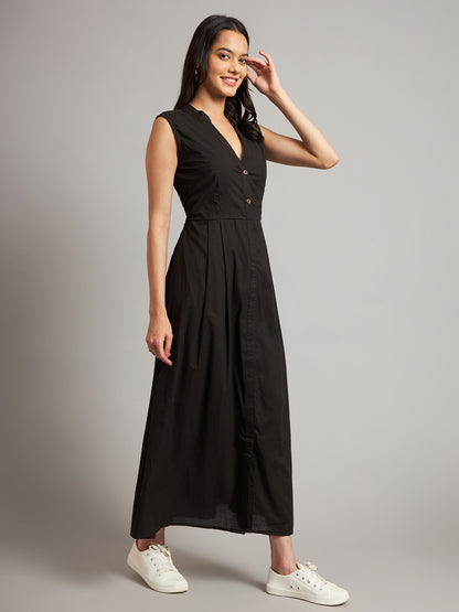 Cotton A-Line Maxi Dress