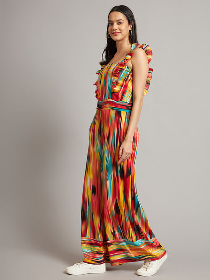 Multicolor Printed Jumpsuit